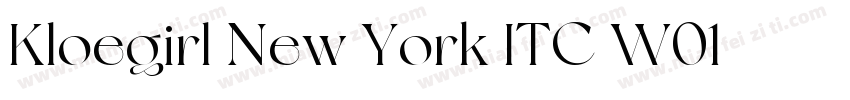 Kloegirl New York ITC W01字体转换